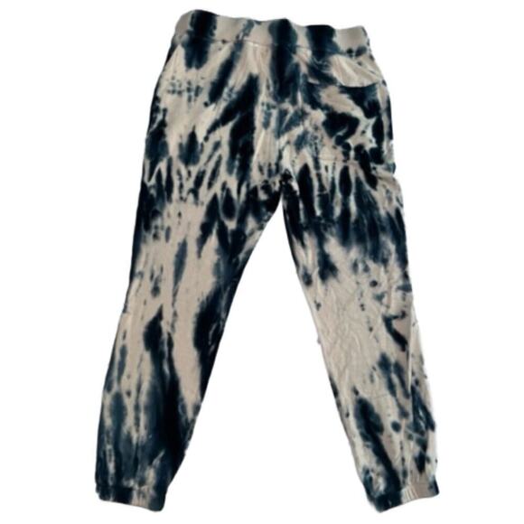 Young Fabulous & Broke Tie Dye Navy & Cream Soft Sweatpants Joggers Size L - Picture 3 of 10